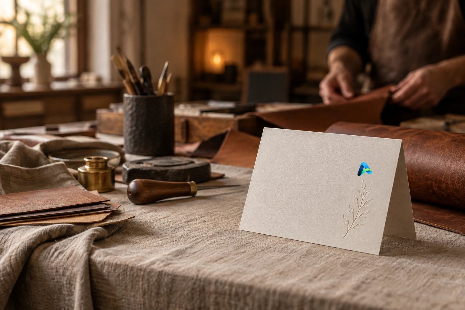 Craftsmanship with natural materials in the Amoay workspace